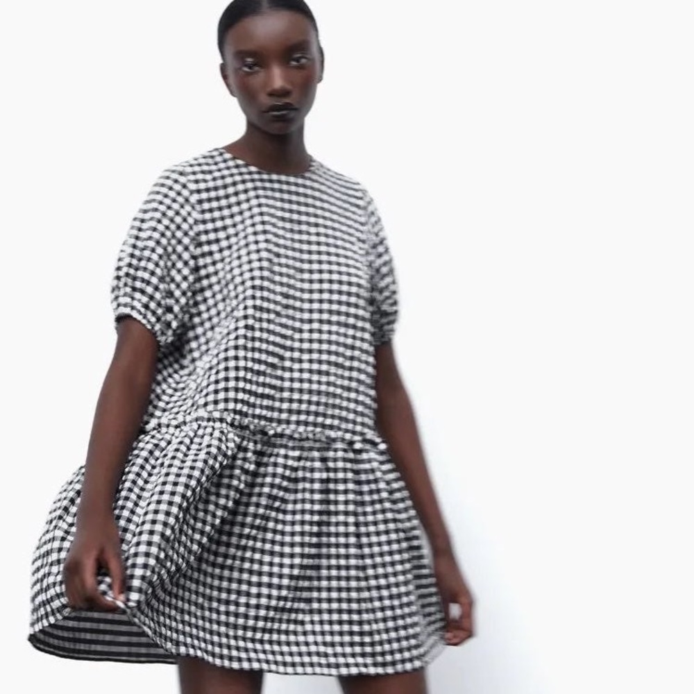 ZARA Gingham Mini Dress